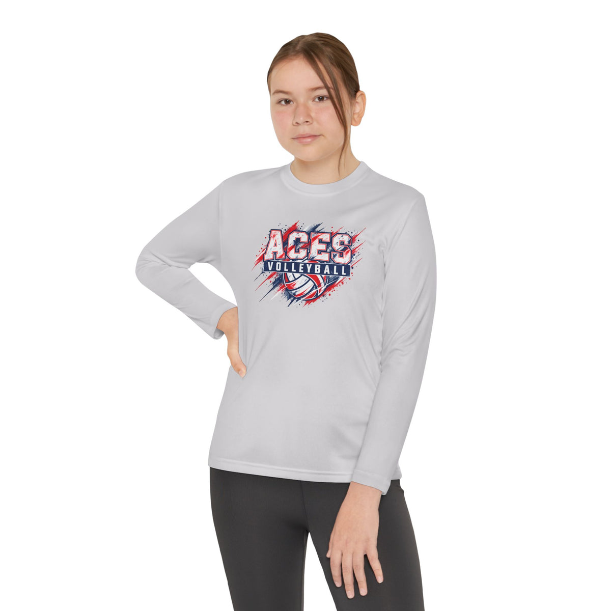 YOUTH Wichita Aces Long Sleeve DryBlend Tee | Graffiti