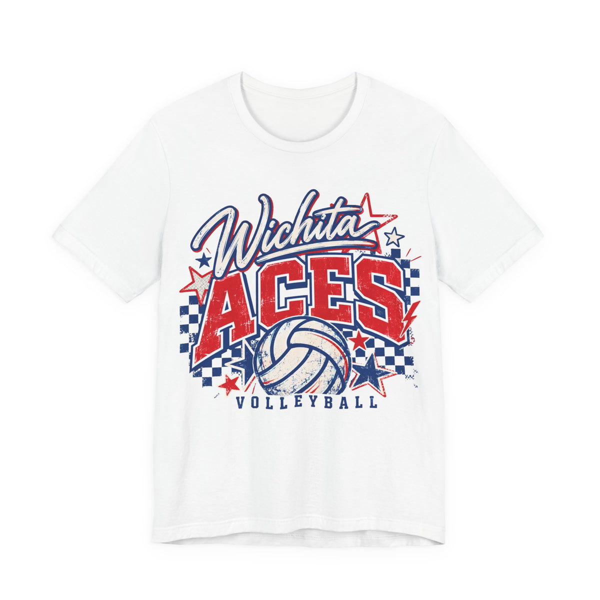 Wichita Aces Volleyball Graphic Soft Tee | Checkered