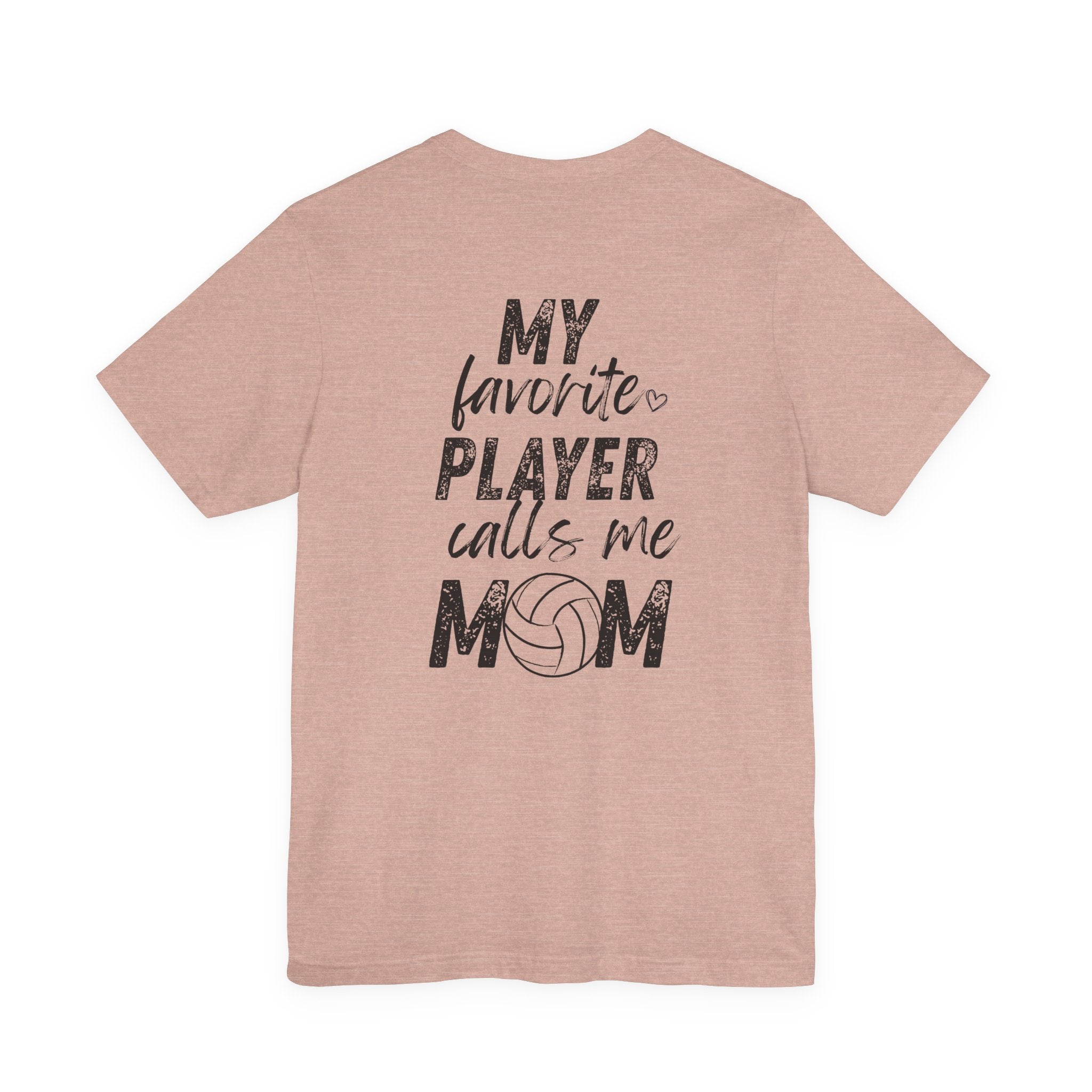 Personalized Volleyball Mom Tee (front/back)