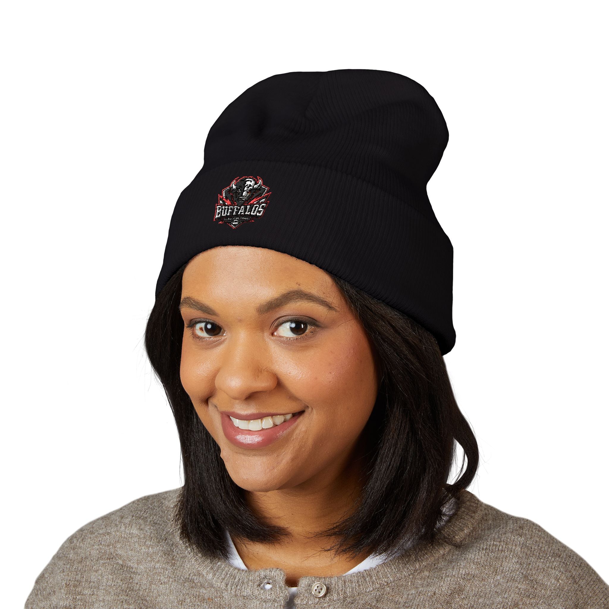 Buffalos Embroidered Cuffed Beanie