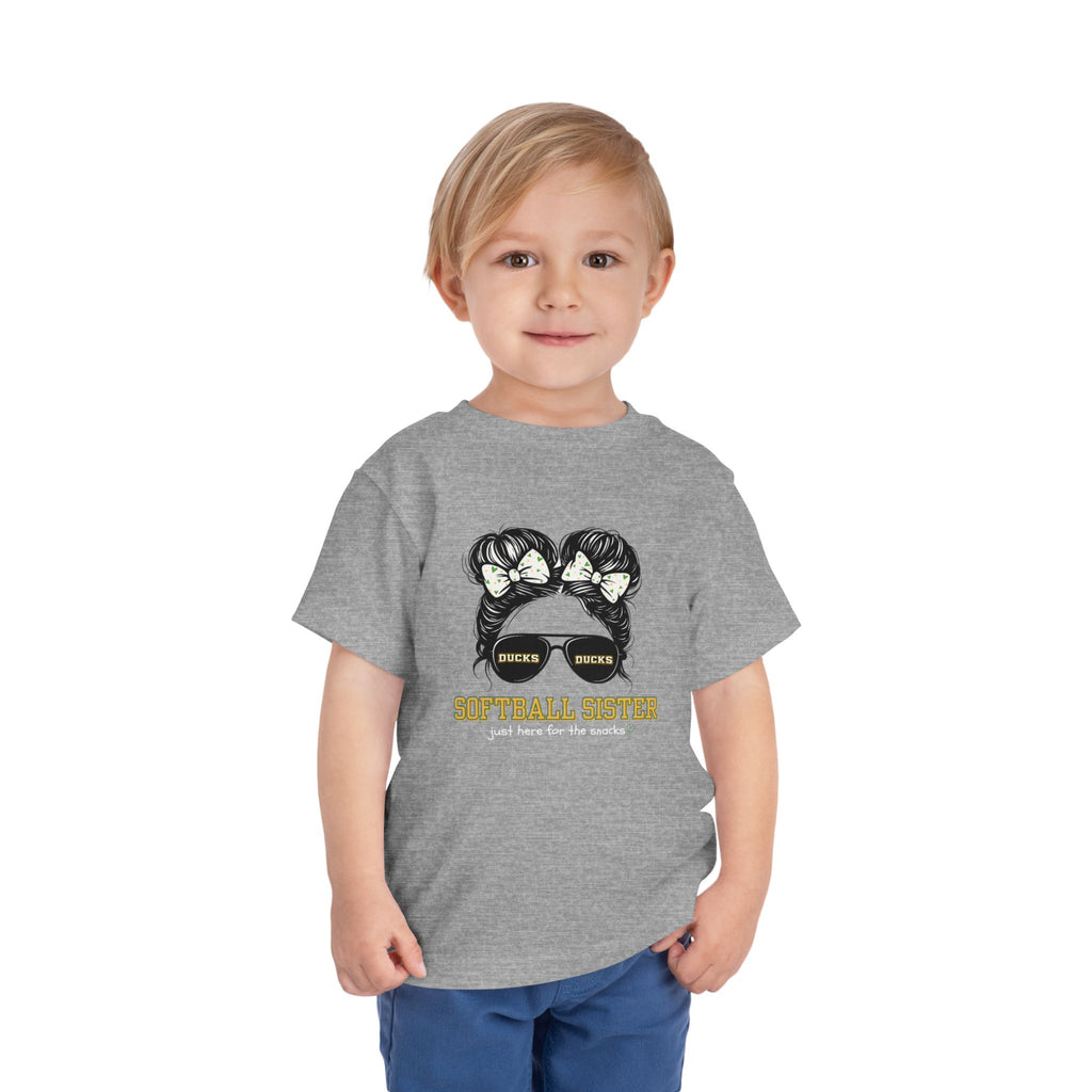TODDLER Ducks Softball Sister Tee