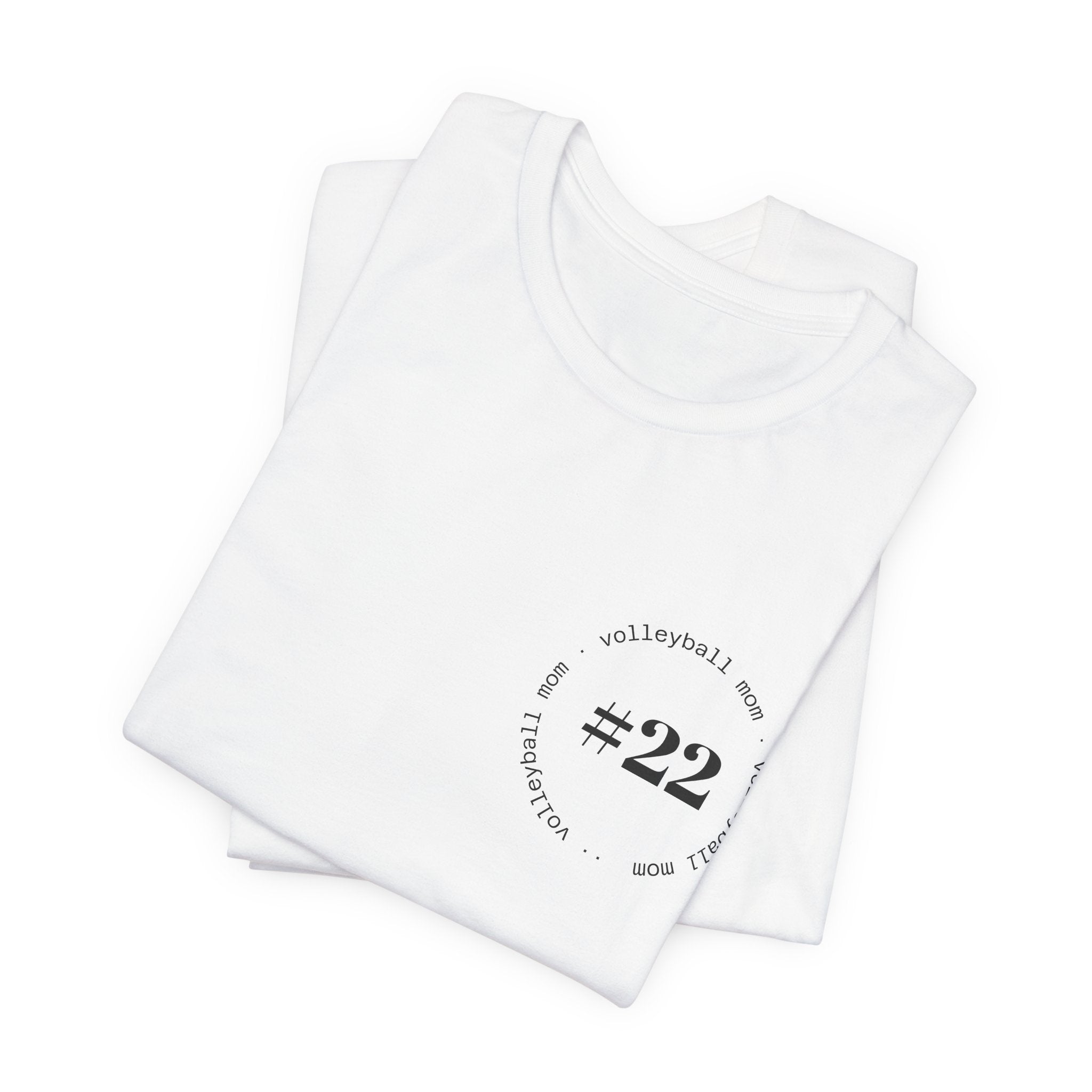 Personalized Volleyball Mom Tee (front/back)
