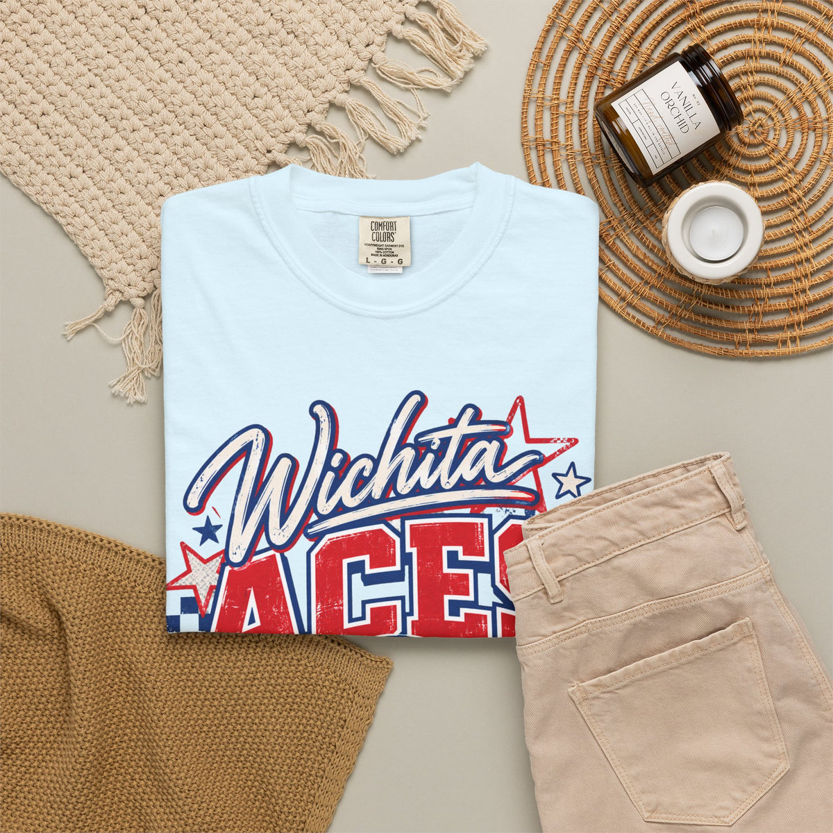 Wichita Aces Volleyball Comfort Colors Tee | Checkered