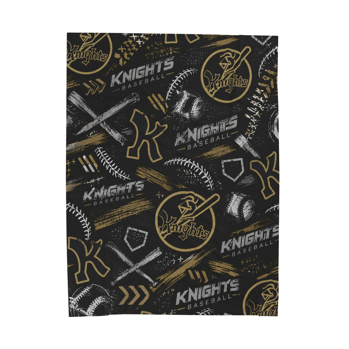 Knights Baseball Velveteen Plush Blanket