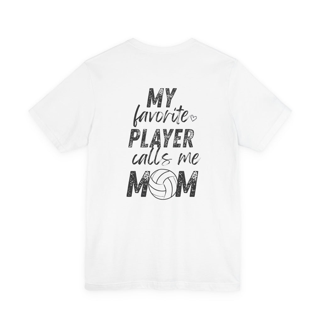 Personalized Volleyball Mom Tee (front/back)