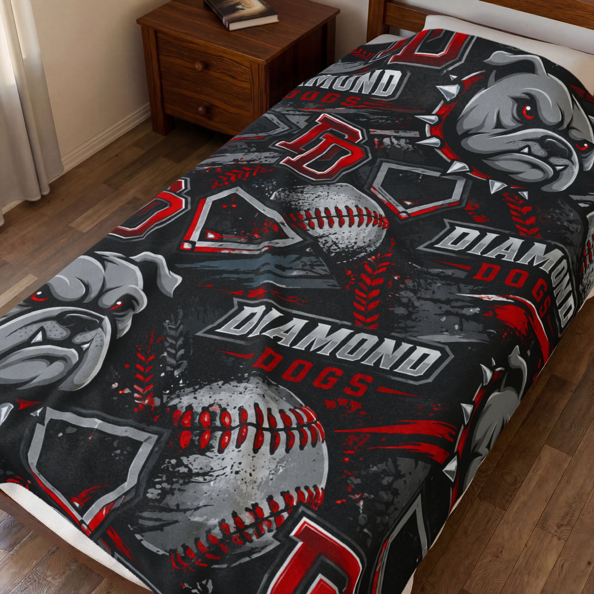 Diamond Dogs Velveteen Plush Blanket