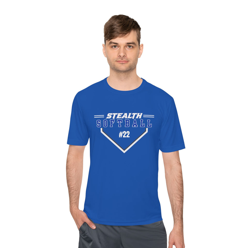 Moisture-Wicking Stealth Softball PERSONALIZED Tee