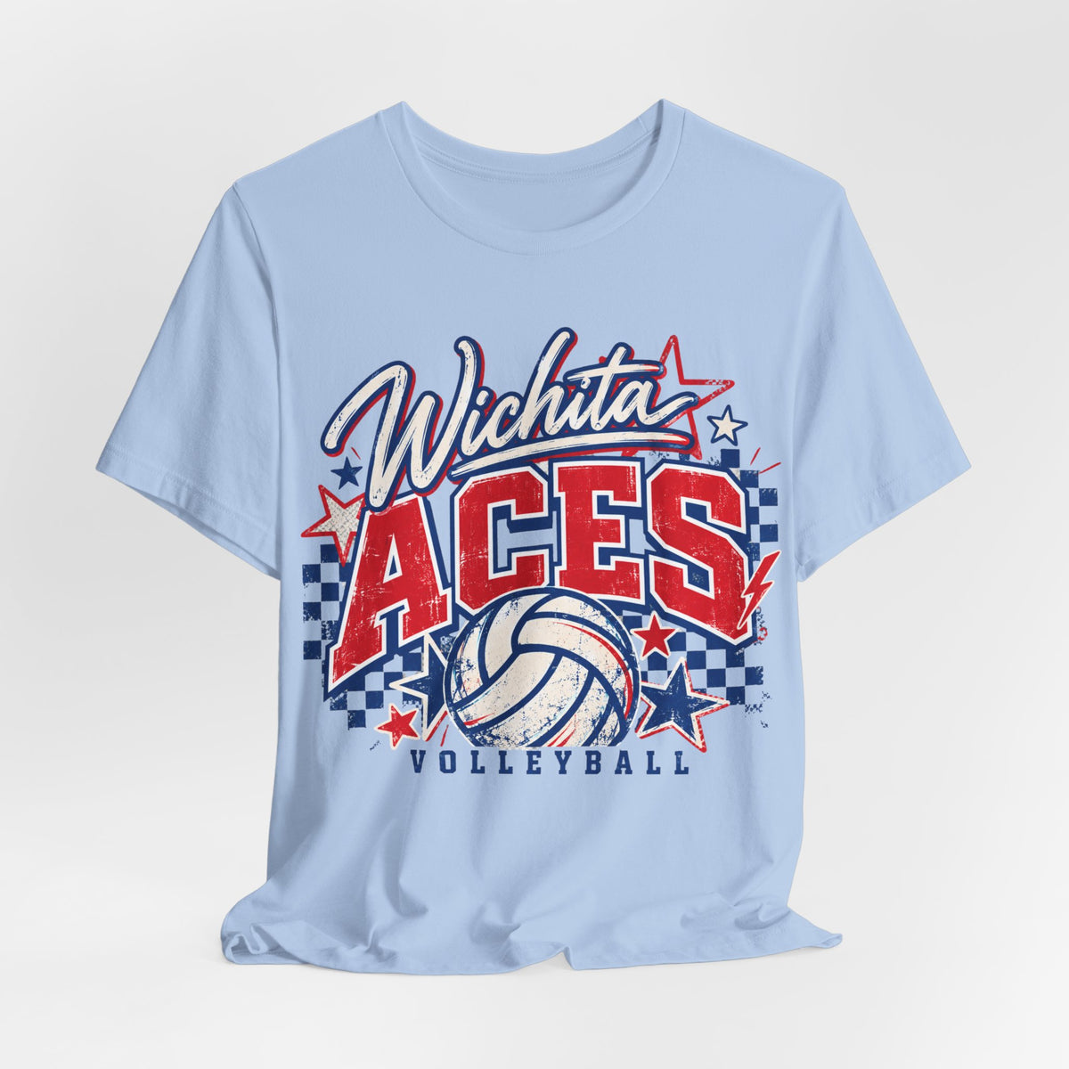 Wichita Aces Volleyball Graphic Soft Tee | Checkered