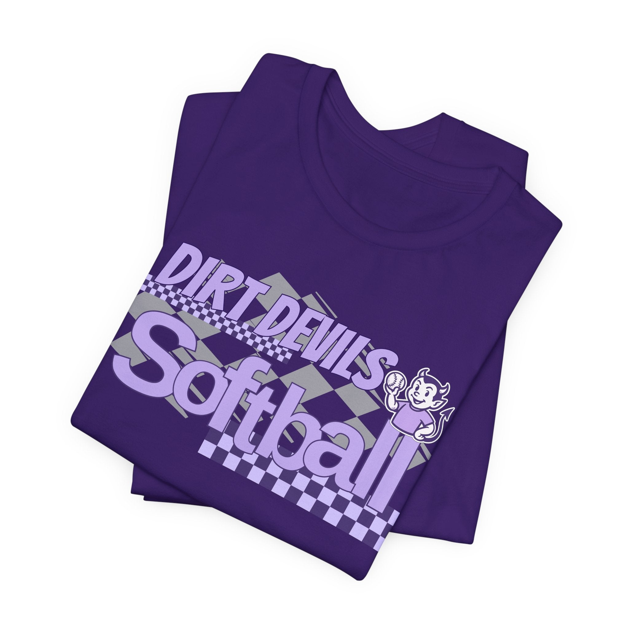 Dirt Devils Softball Checkered Tee U10/12