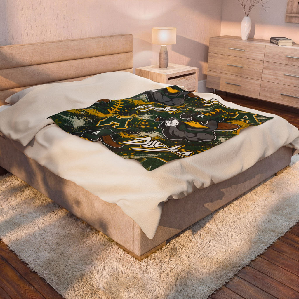 Ducks Baseball Velveteen Plush Blanket