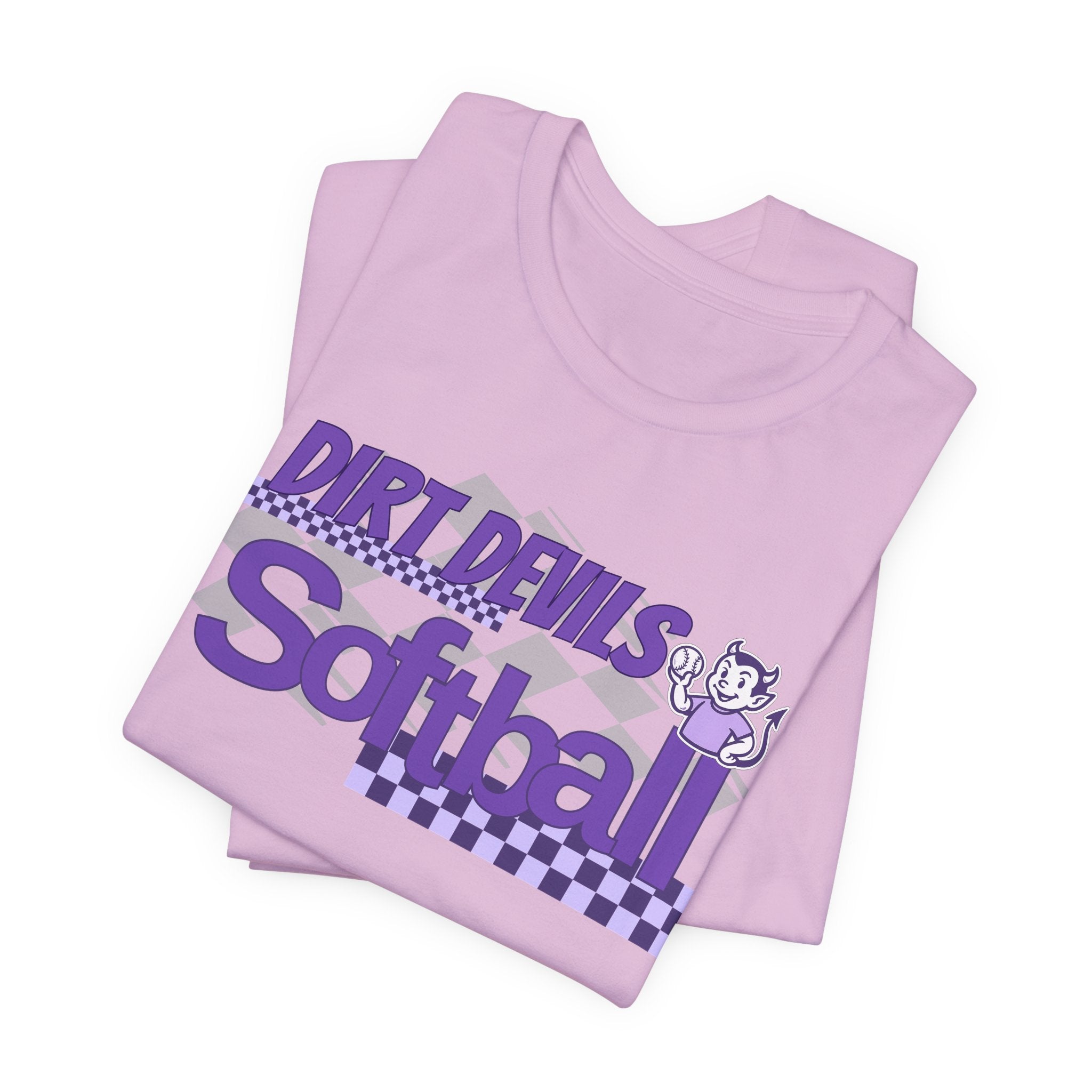 Dirt Devils Softball Checkered Tee U10/12