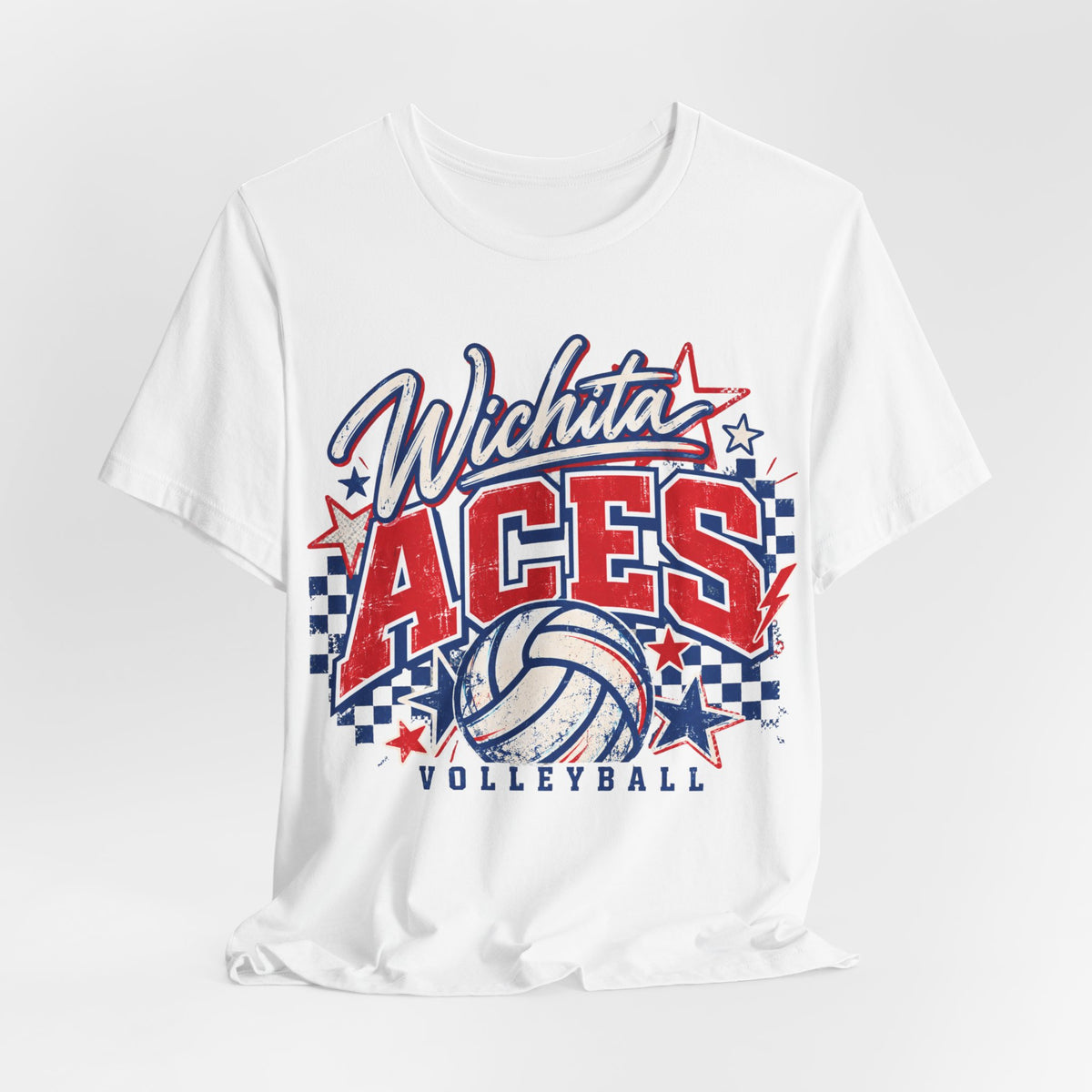 Wichita Aces Volleyball Graphic Soft Tee | Checkered