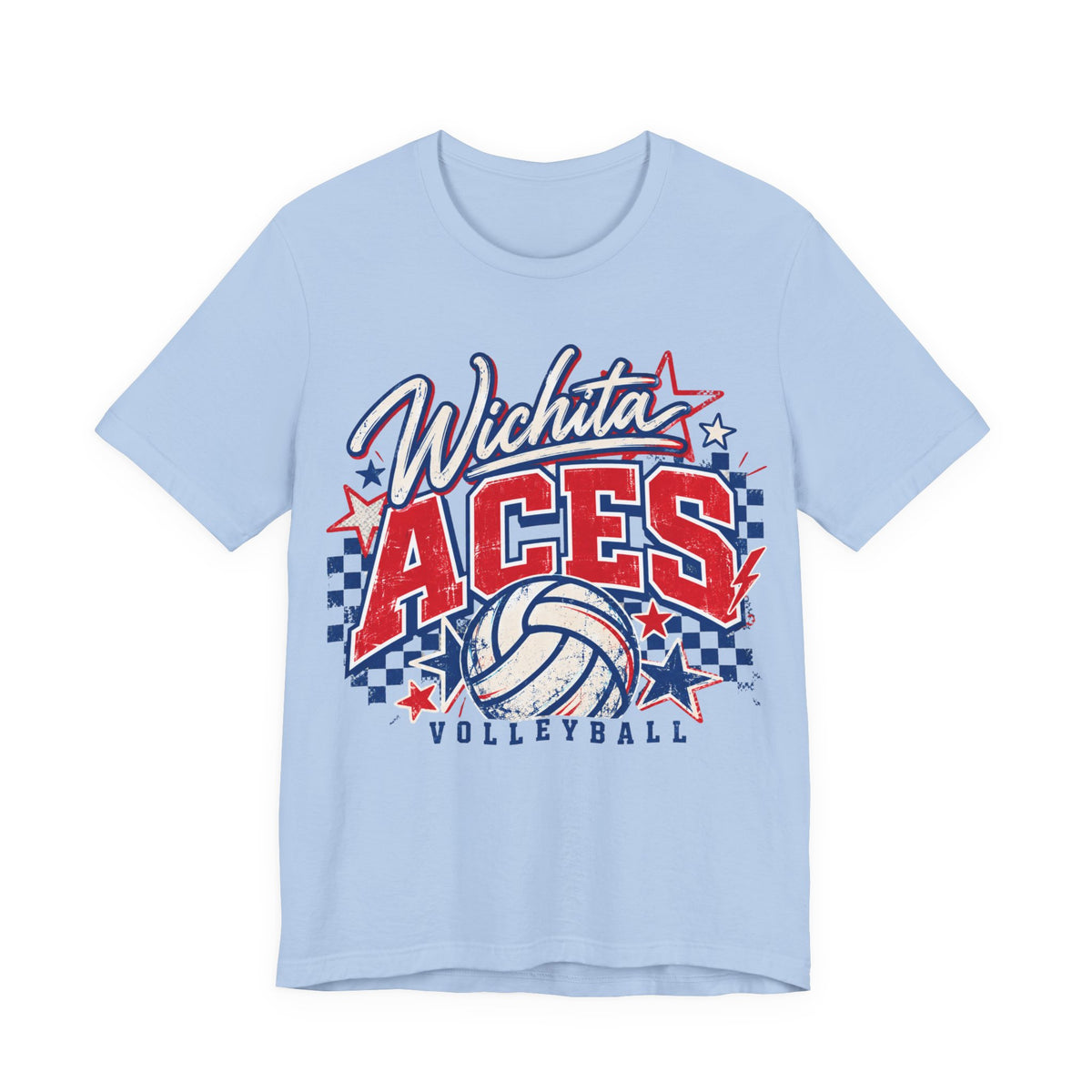 Wichita Aces Volleyball Graphic Soft Tee | Checkered