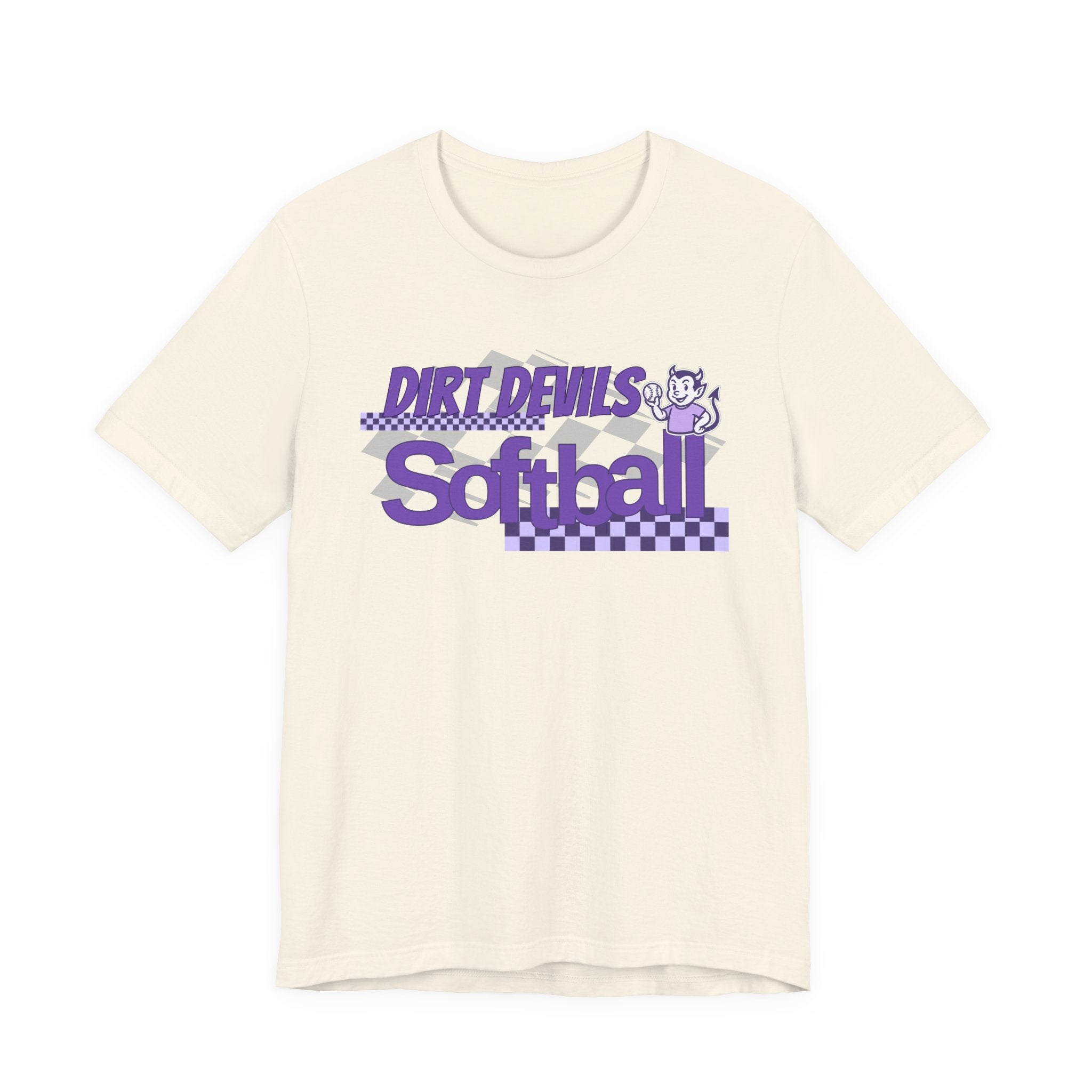 Dirt Devils Softball Checkered Tee U10/12