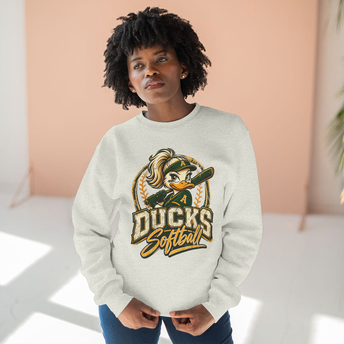 Ducks Softball Crewneck Sweatshirt