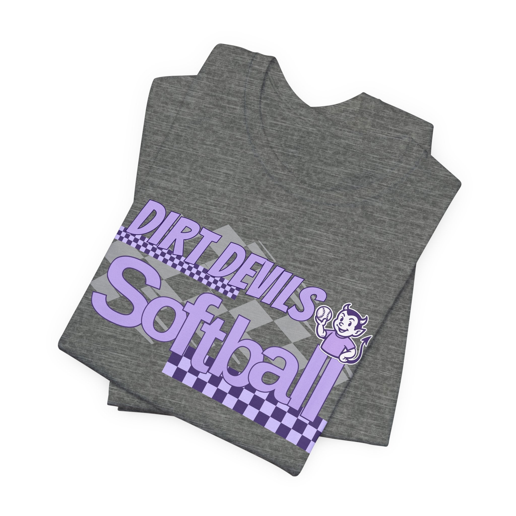 Dirt Devils Softball Checkered Tee U10/12