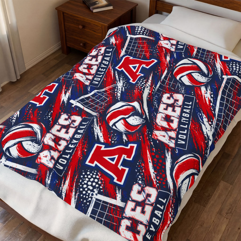 Wichita Aces Velveteen Plush Blanket