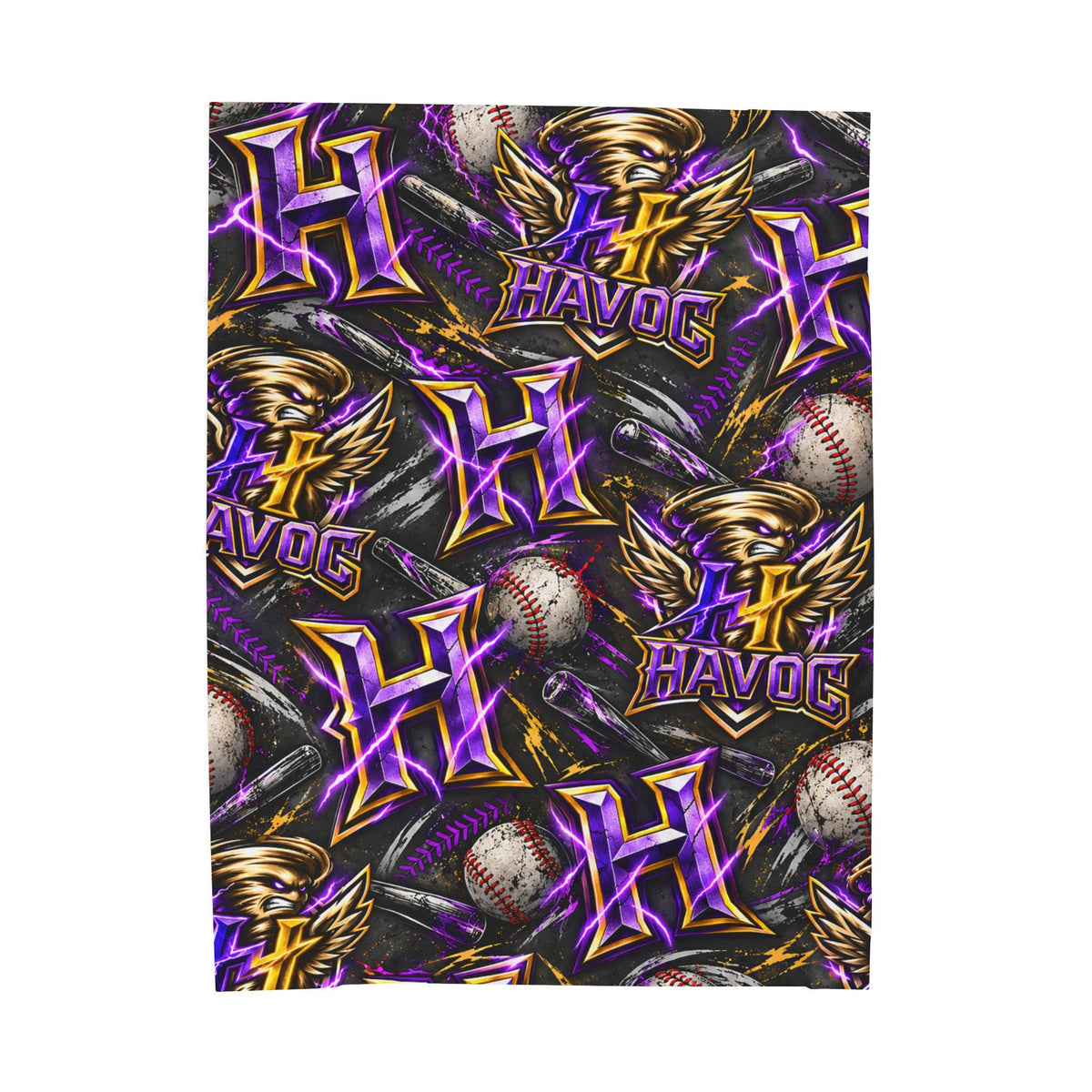 Havoc Baseball Velveteen Plush Blanket