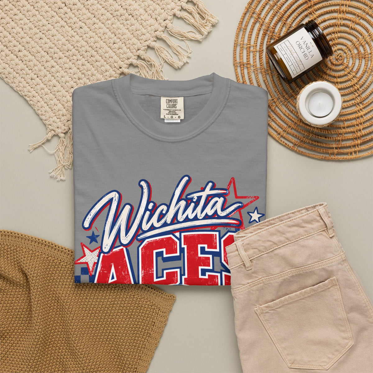 Wichita Aces Volleyball Comfort Colors Tee | Checkered