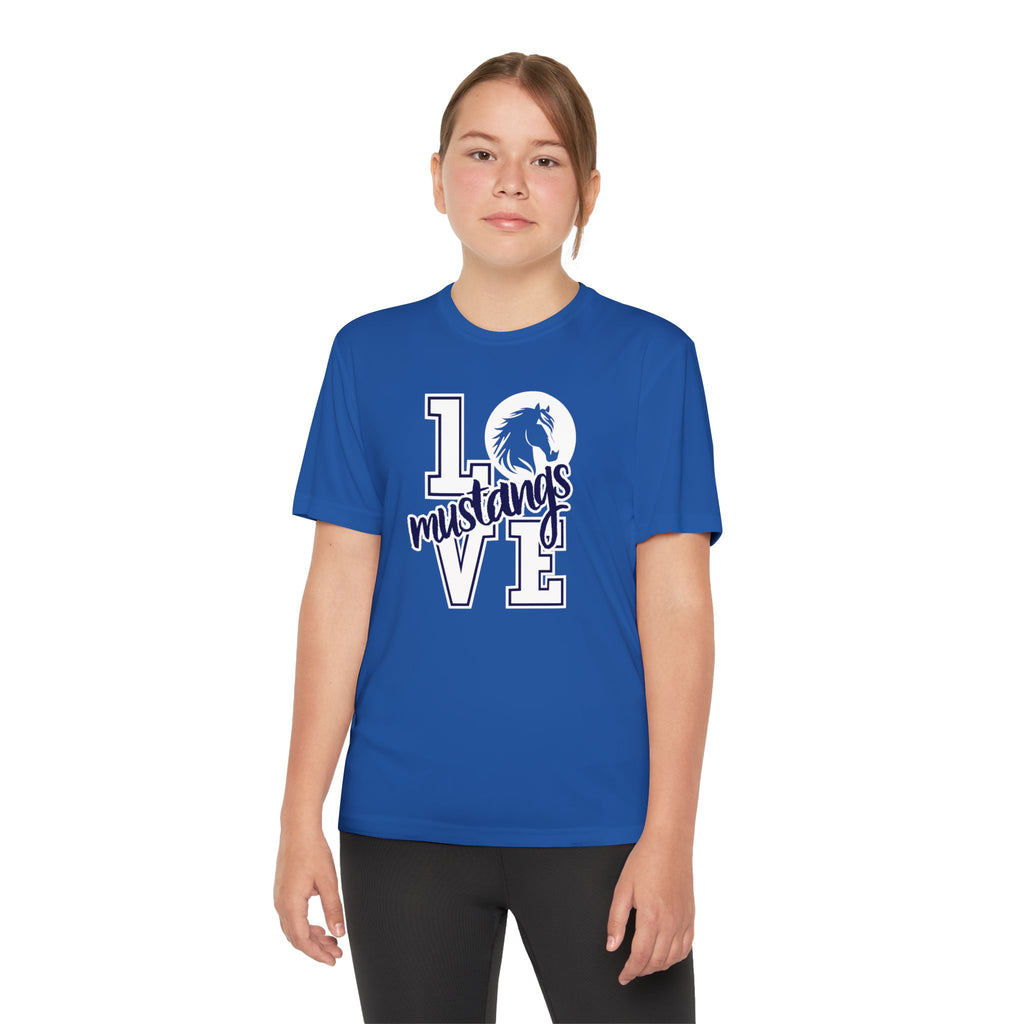 YOUTHn RME Mustangs Love Moisture-Wicking Performance Tee
