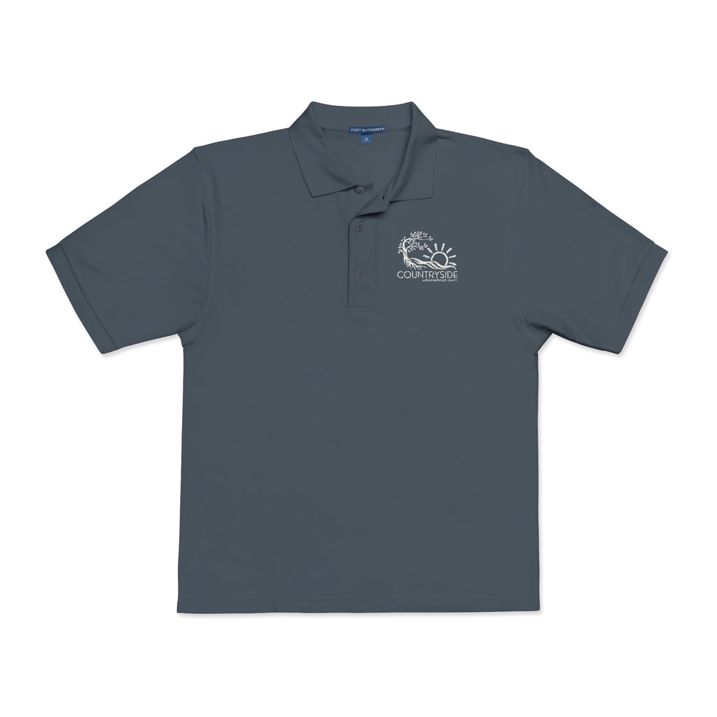 Countryside White Embroidered Polo