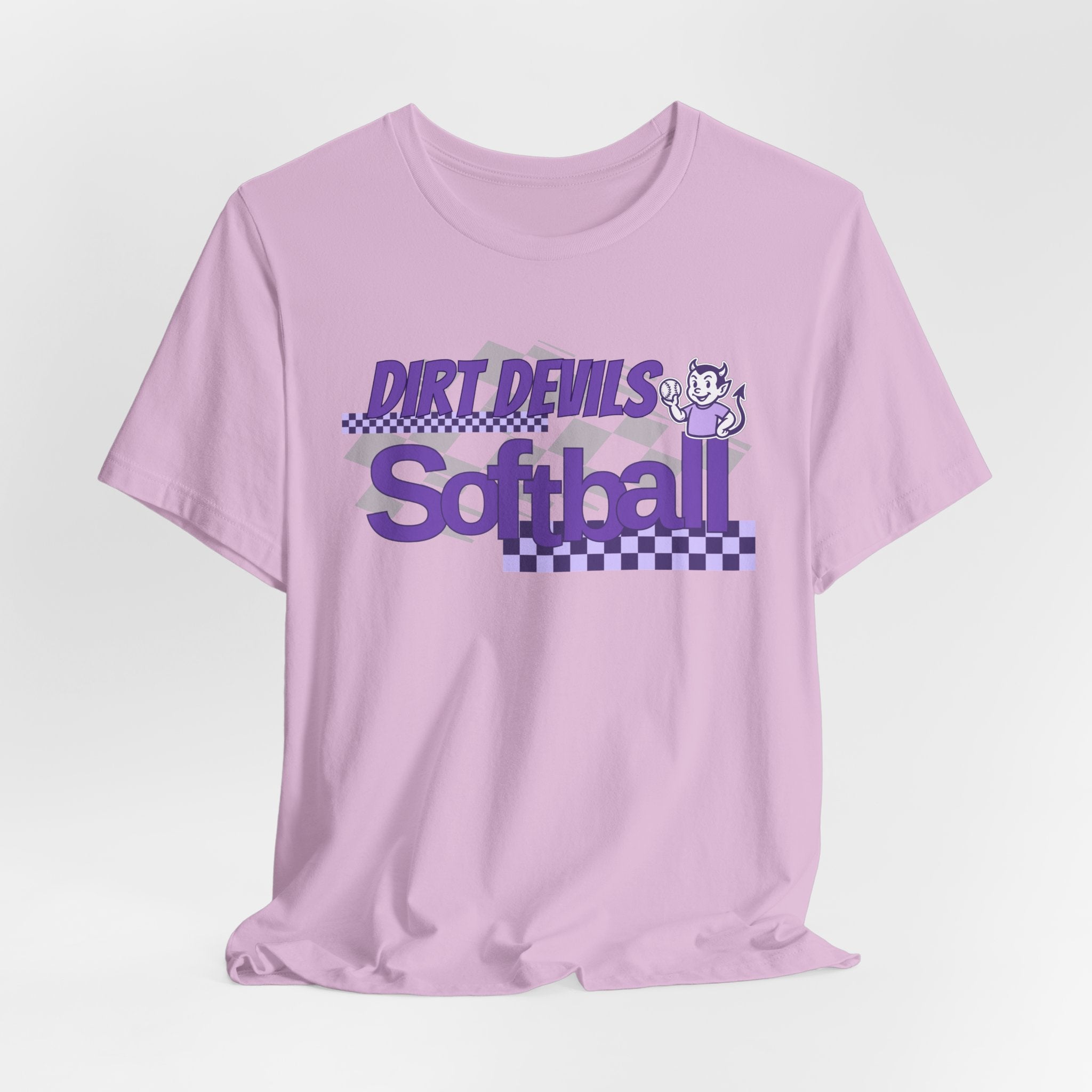 Dirt Devils Softball Checkered Tee U10/12