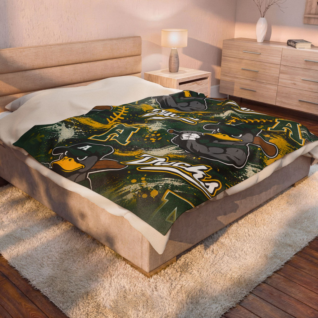 Ducks Baseball Velveteen Plush Blanket