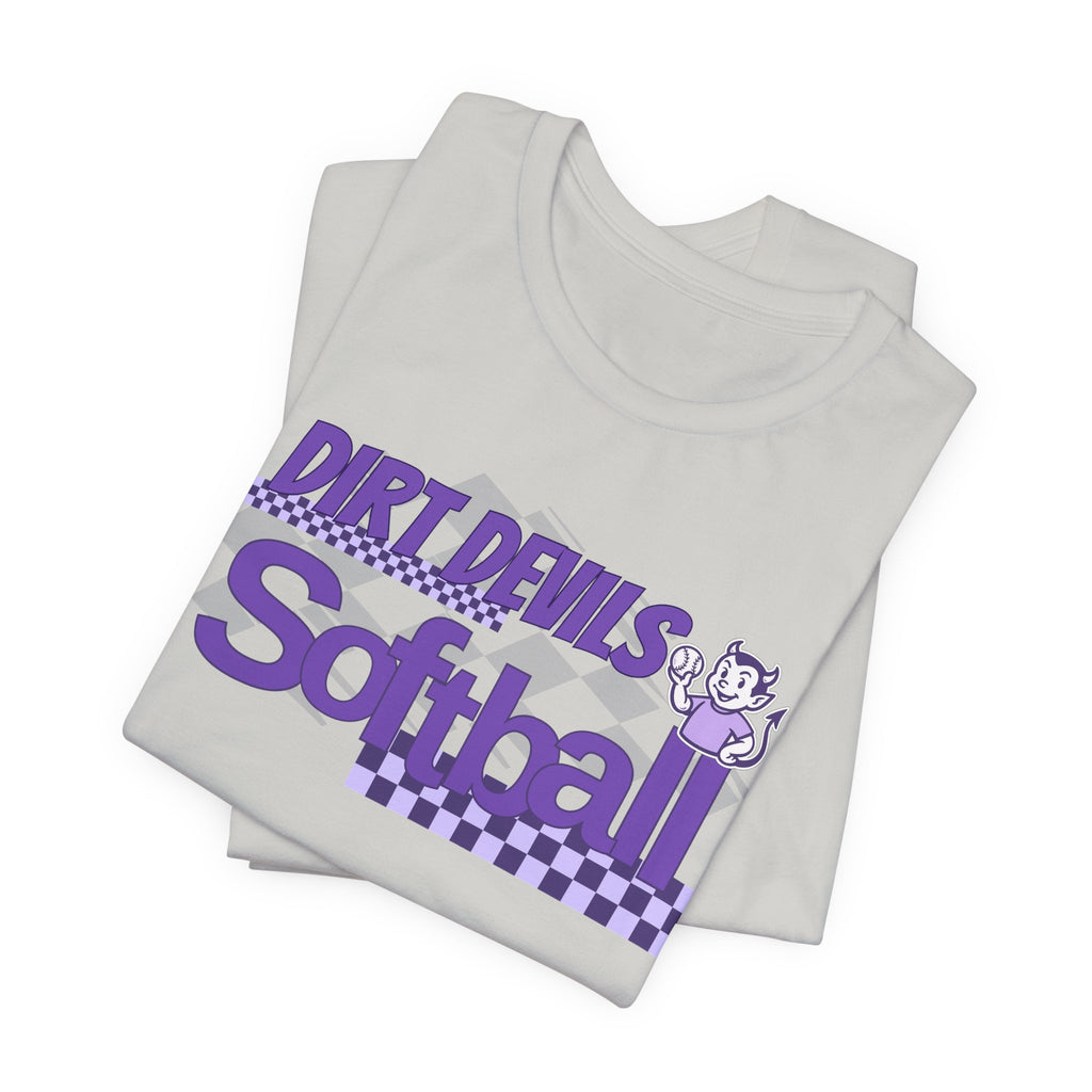 Dirt Devils Softball Checkered Tee U10/12