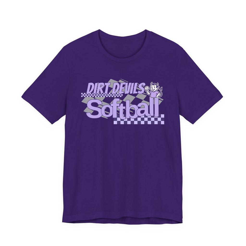 Dirt Devils Softball Checkered Tee U10/12