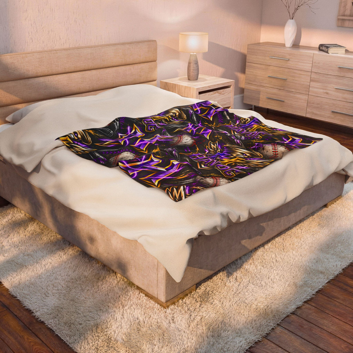 Havoc Baseball Velveteen Plush Blanket