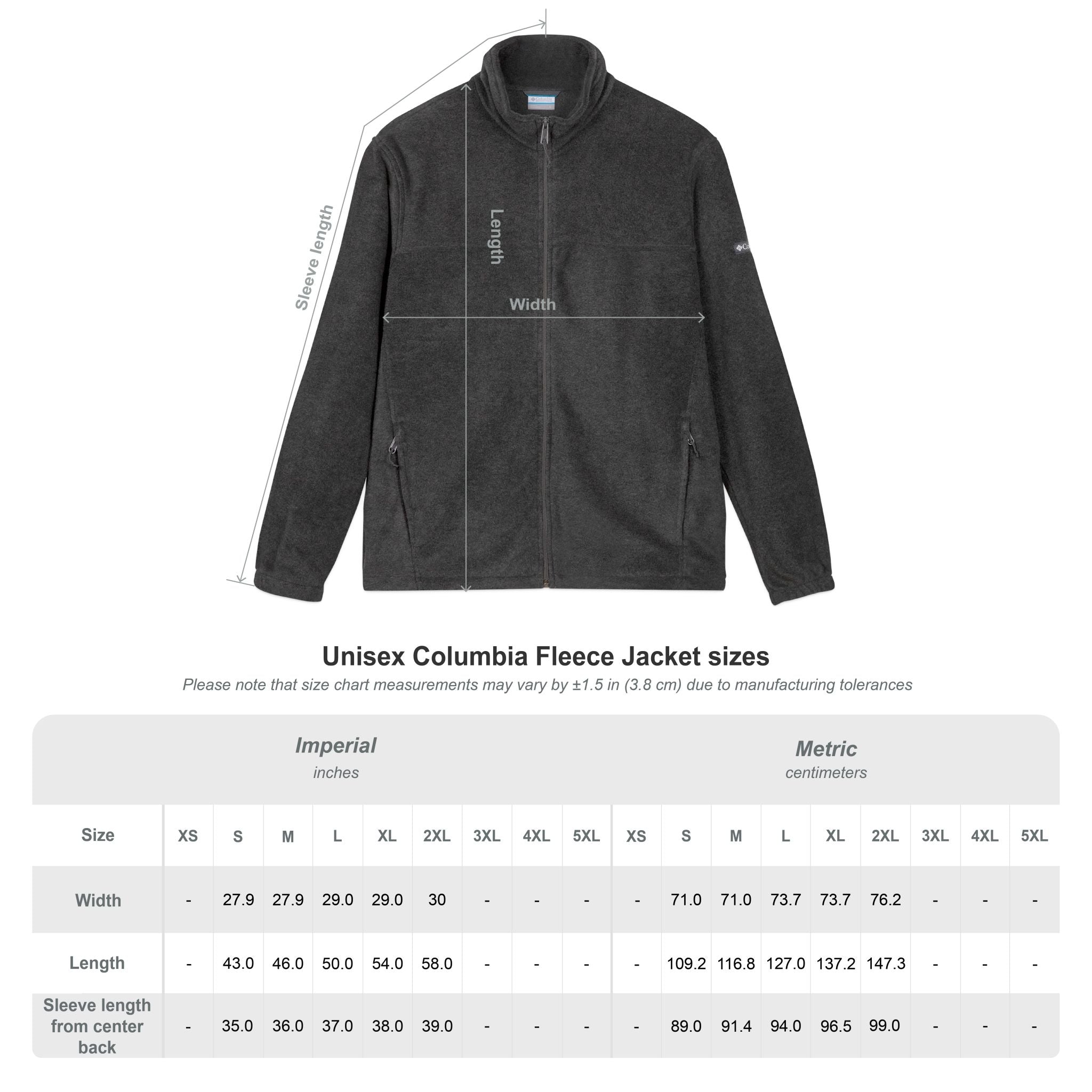 PPP3CA Embroidered Fleece Columbia Jacket