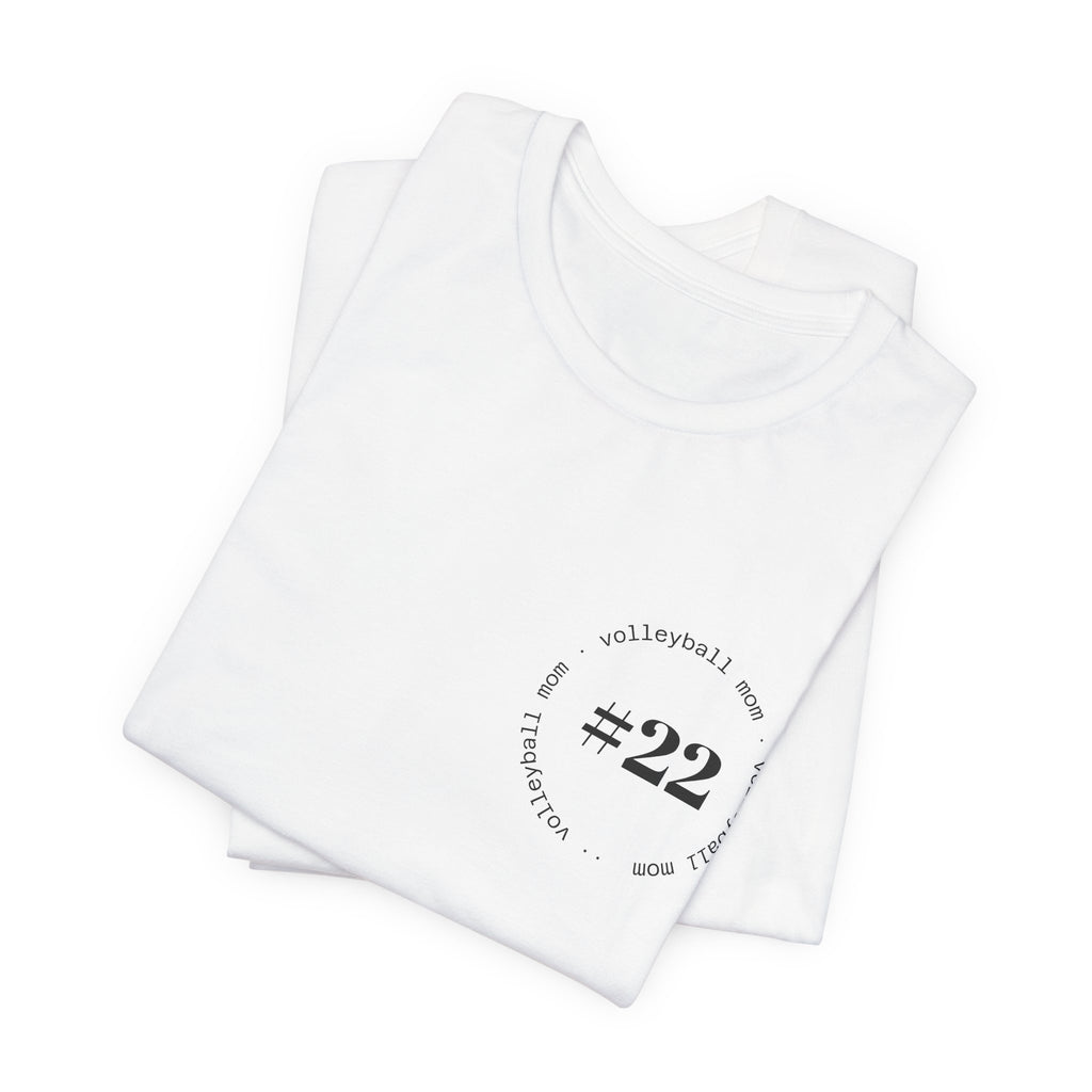 Personalized Volleyball Mom Tee (front/back)