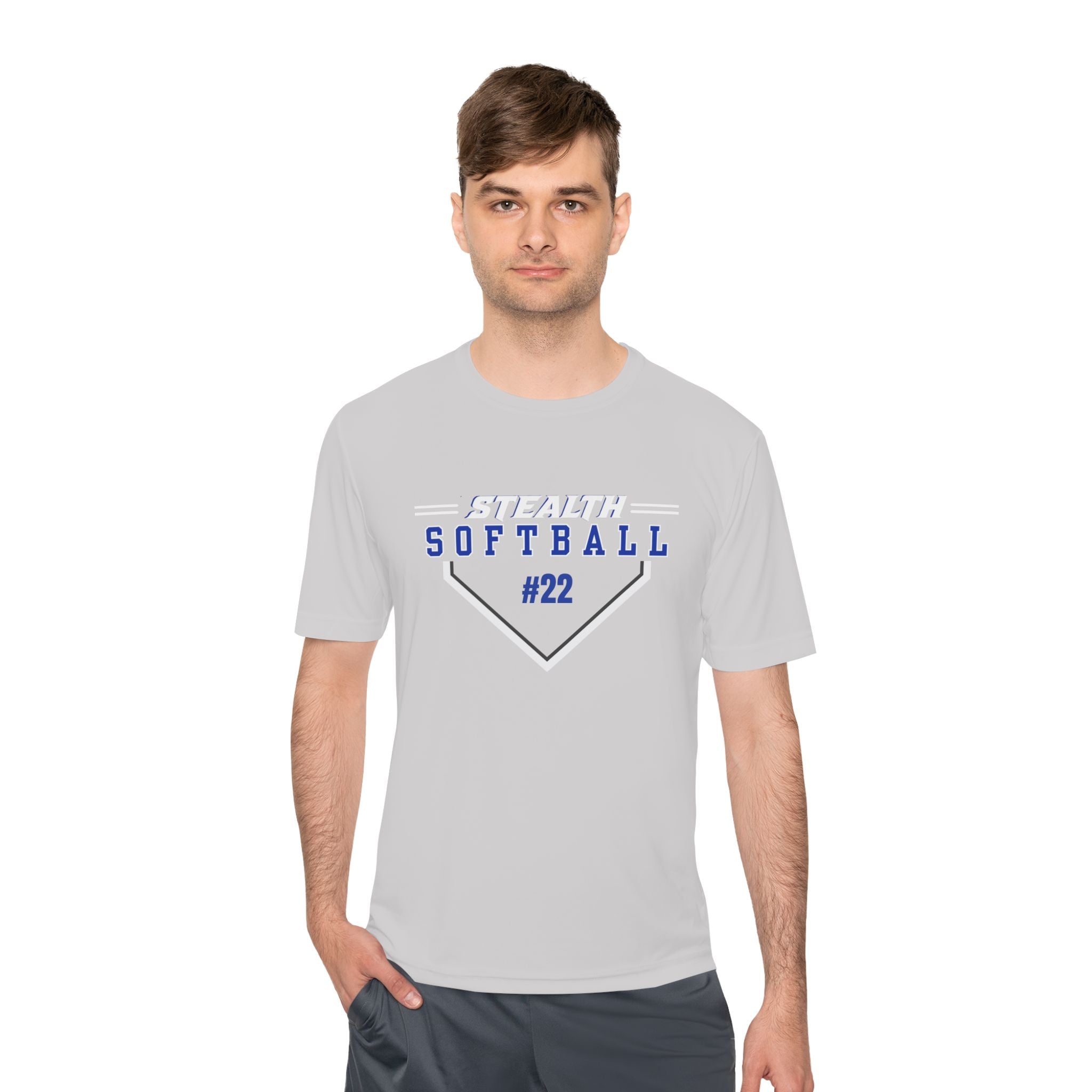 Moisture-Wicking Stealth Softball PERSONALIZED Tee