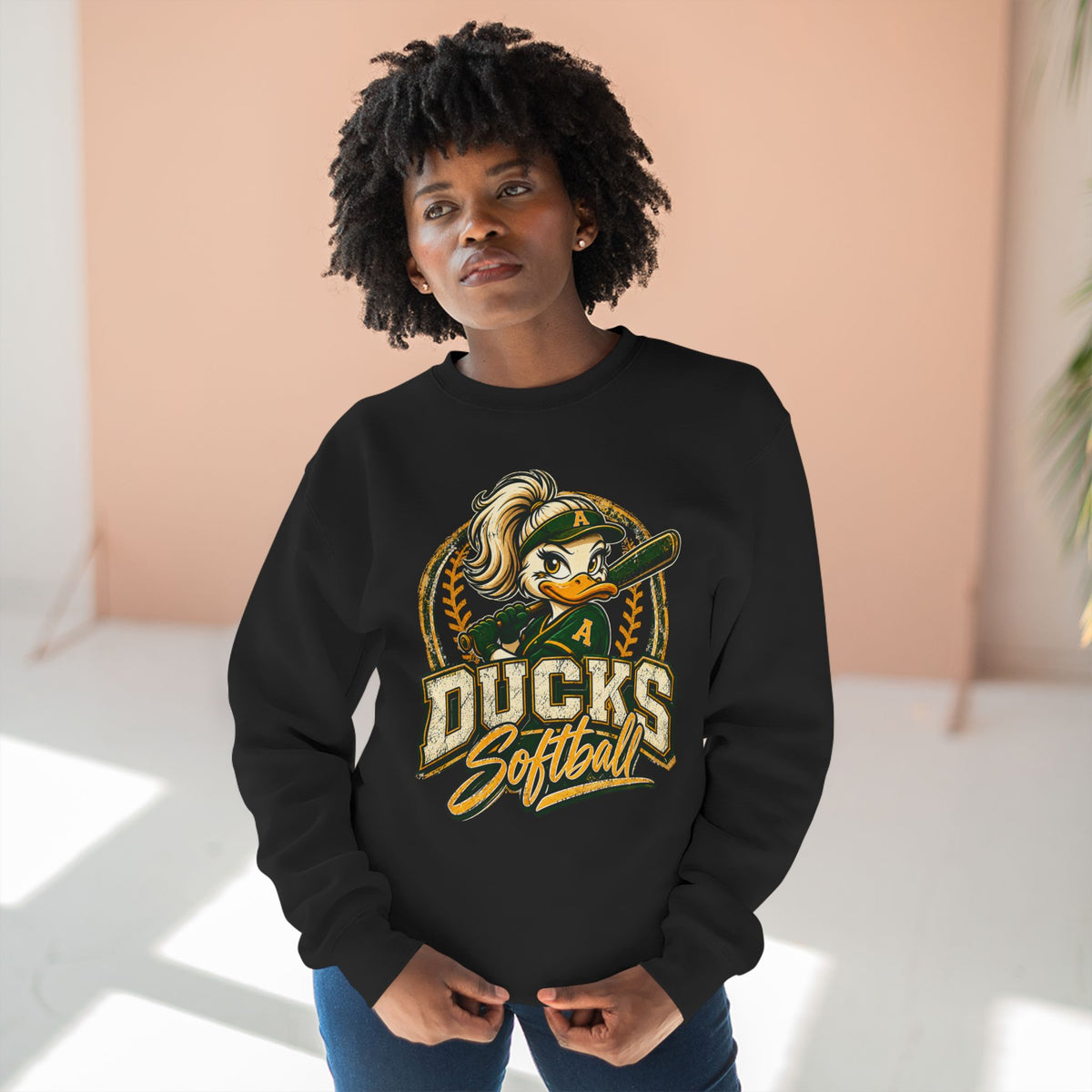Ducks Softball Crewneck Sweatshirt