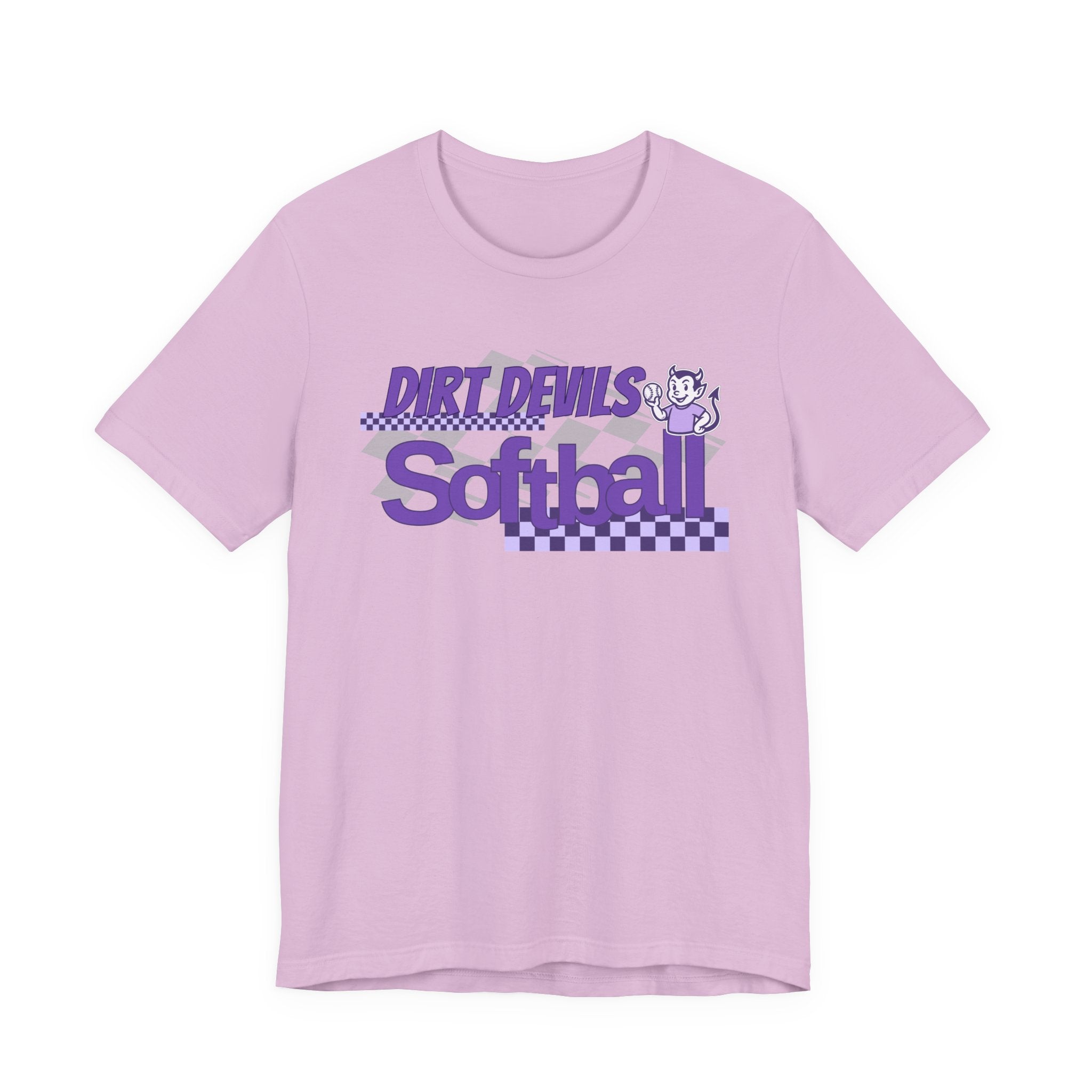 Dirt Devils Softball Checkered Tee U10/12