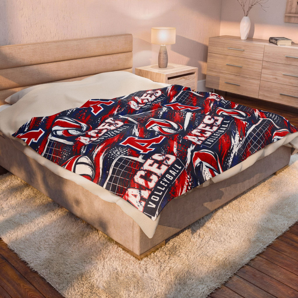 Wichita Aces Velveteen Plush Blanket