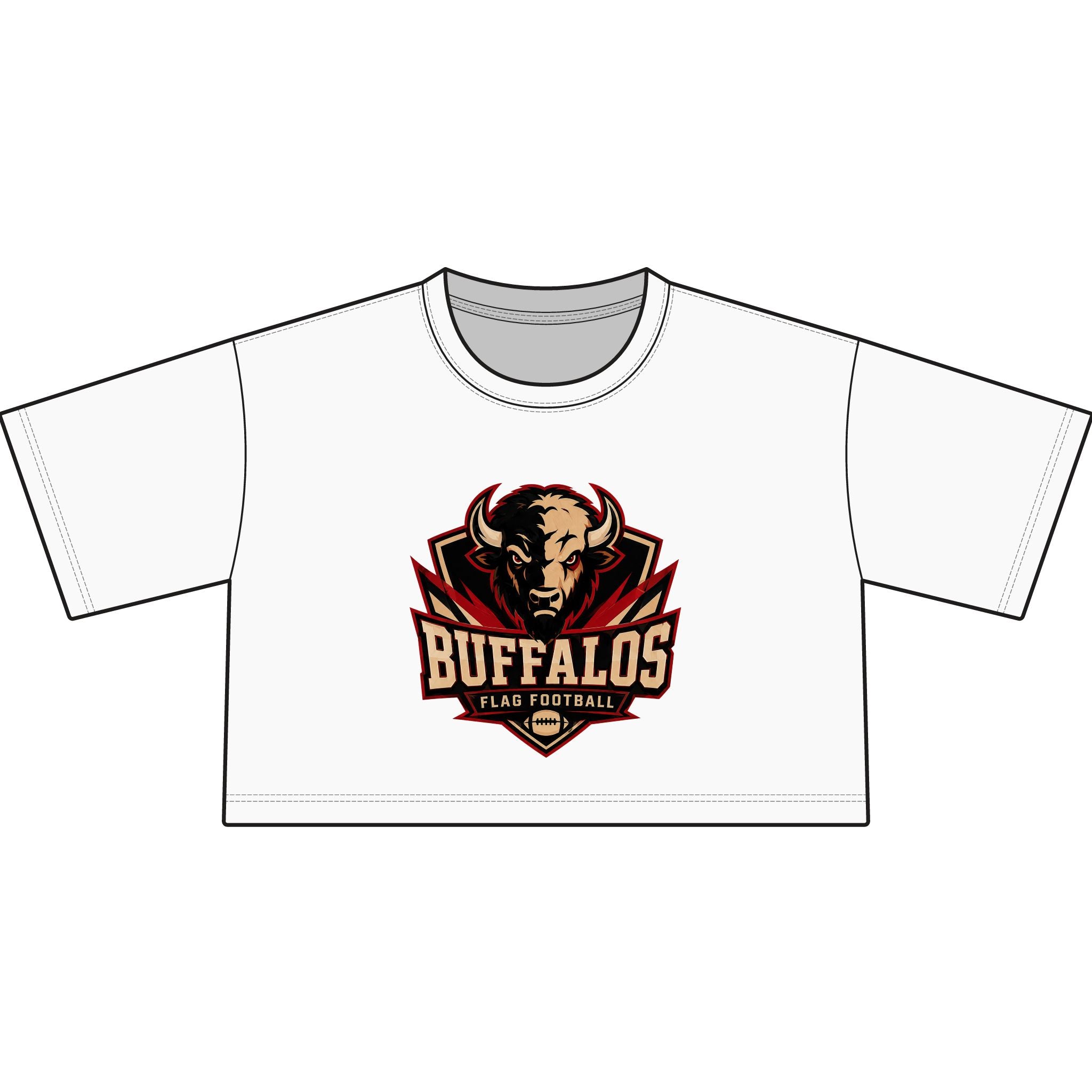 Buffalos Cropped Tee Bella + Canvas