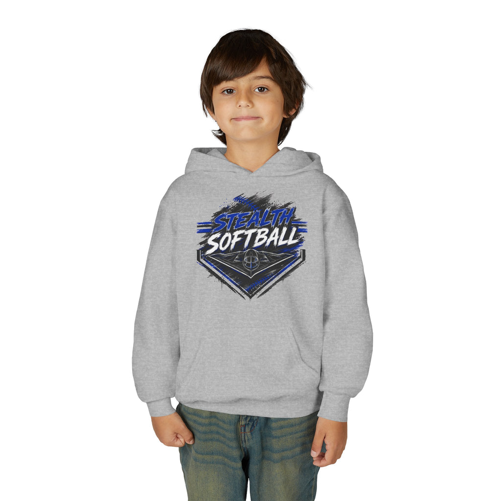 Youth Hoodie - Stealth Softball Team Pullover (Black)