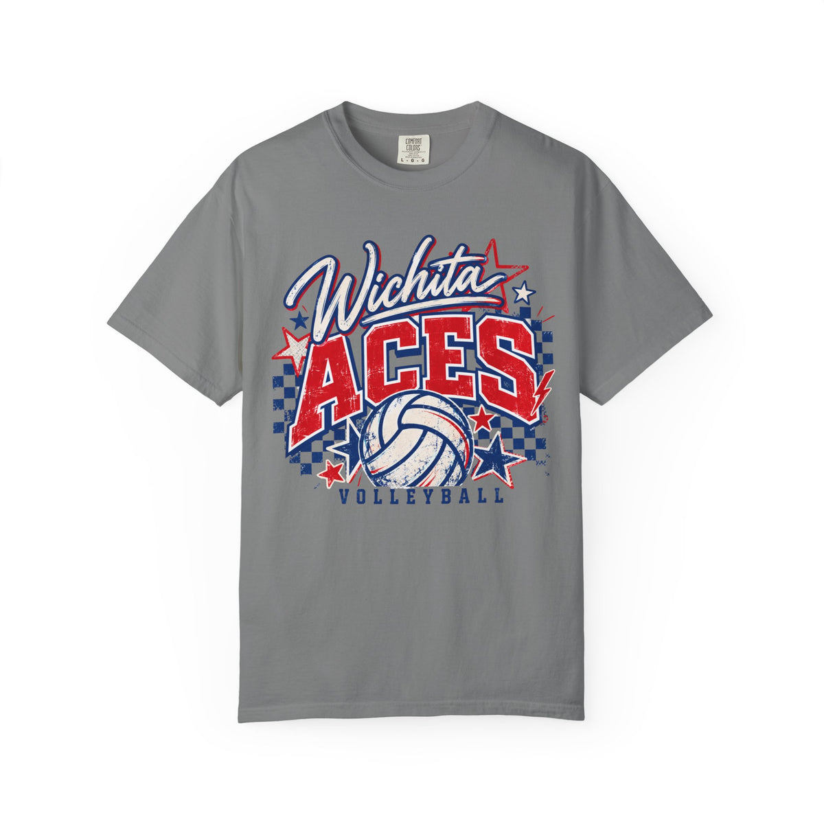 Wichita Aces Volleyball Comfort Colors Tee | Checkered