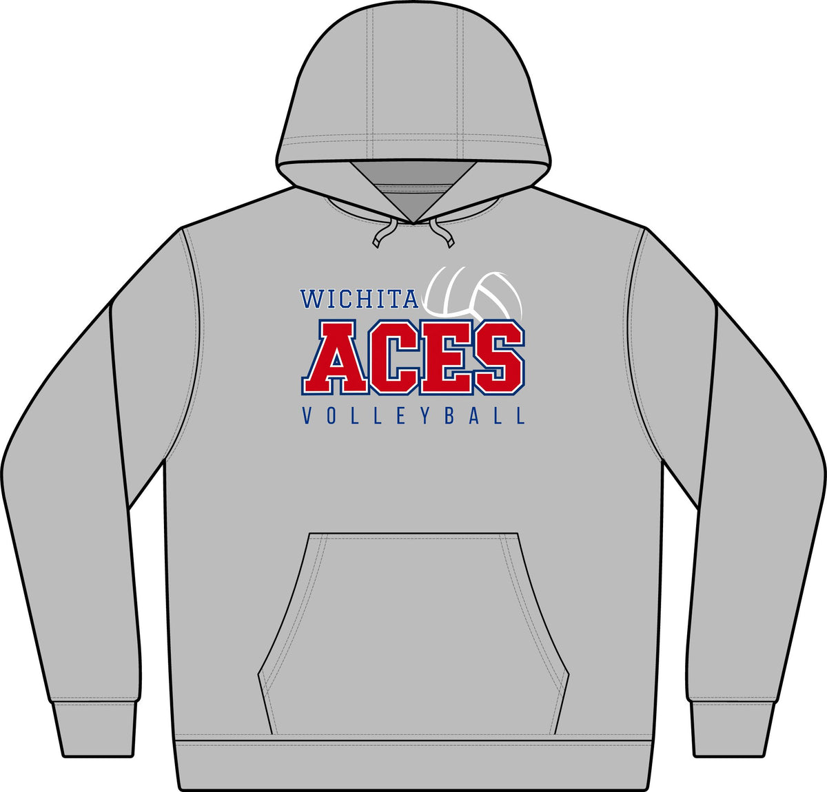 Wichita Aces Volleyball Performance DryBlend Hoodie (Light Weight) | Classic