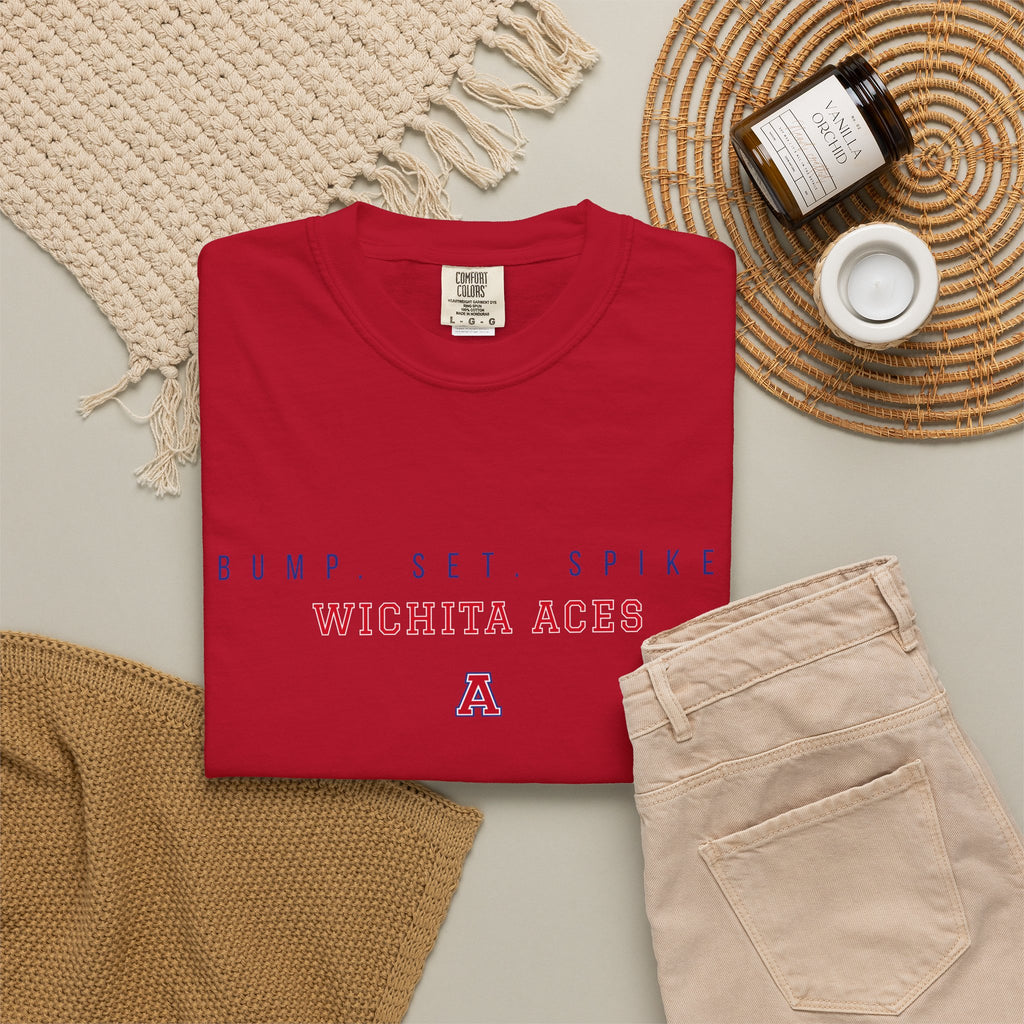 Wichita Aces Bump Set Spike Comfort Colors | Simple