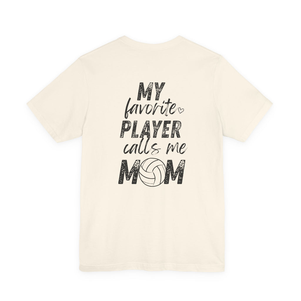 Personalized Volleyball Mom Tee (front/back)