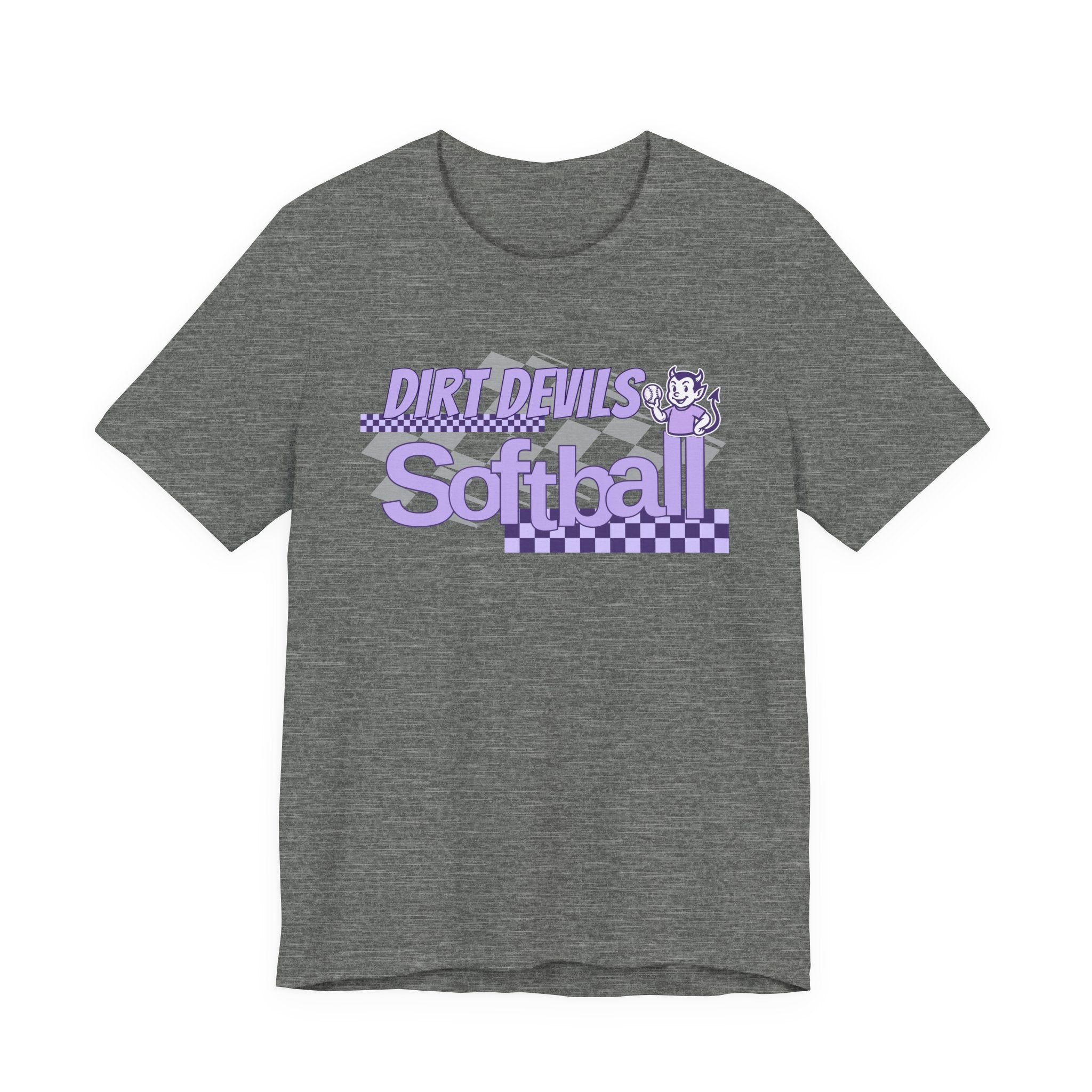 Dirt Devils Softball Checkered Tee U10/12
