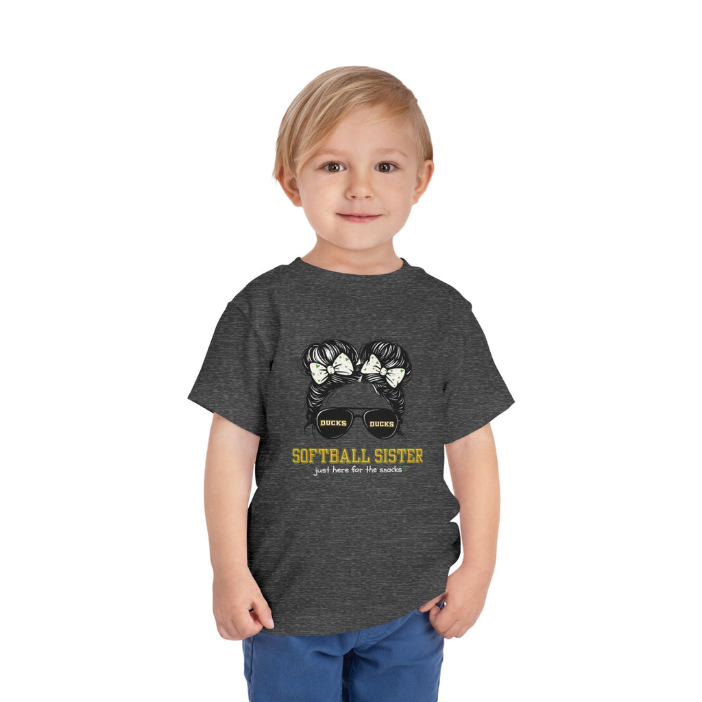 TODDLER Ducks Softball Sister Tee