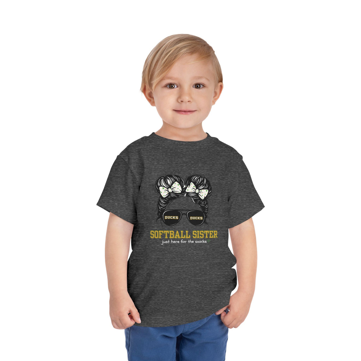 TODDLER Ducks Softball Sister Tee