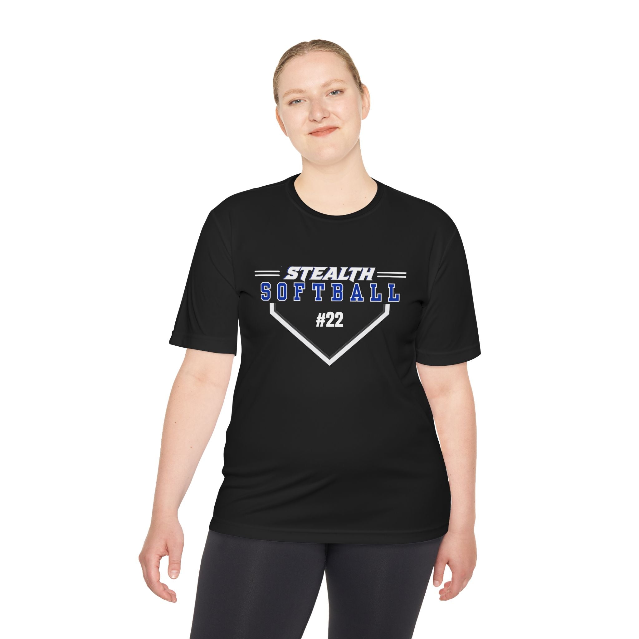 Moisture-Wicking Stealth Softball PERSONALIZED Tee