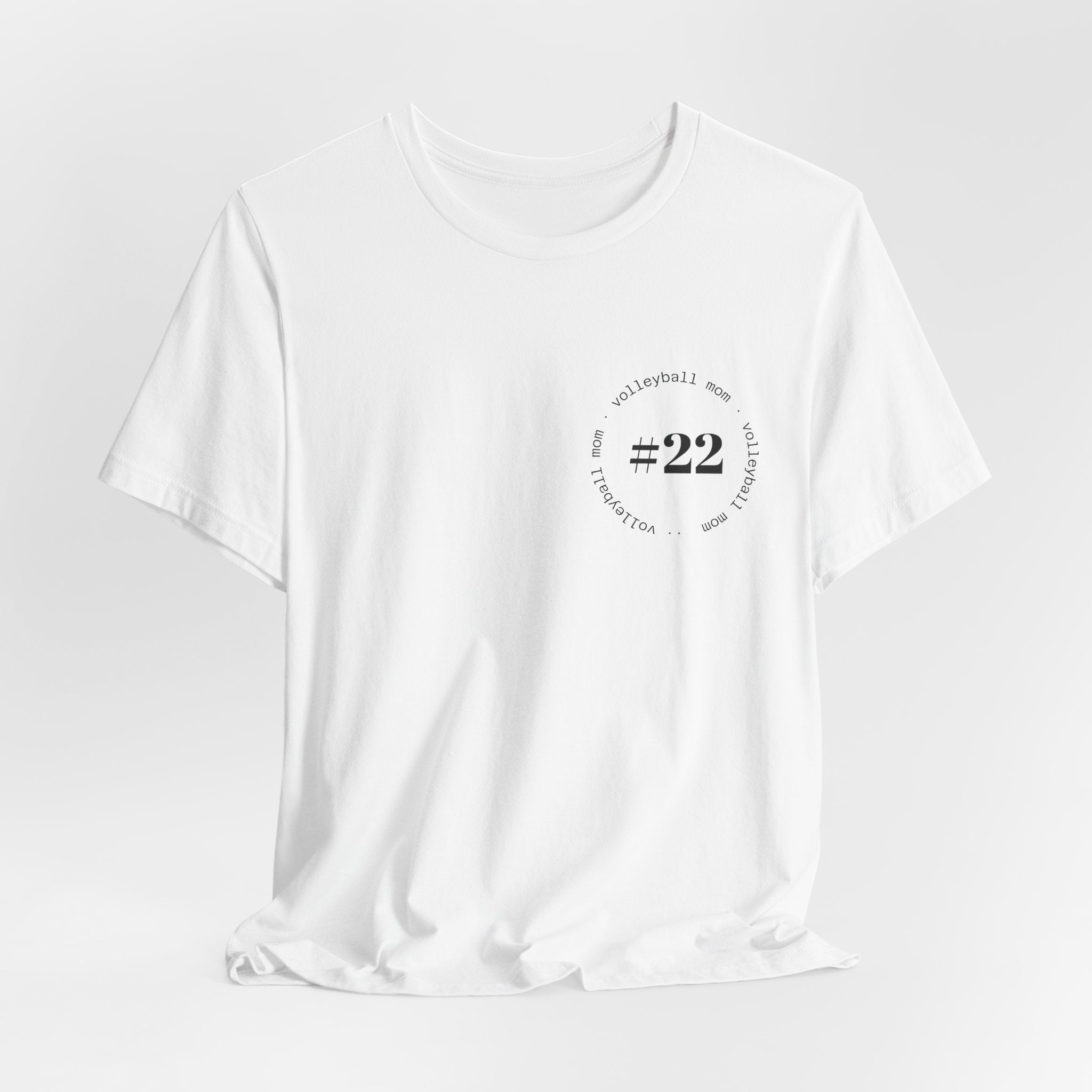 Personalized Volleyball Mom Tee (front/back)