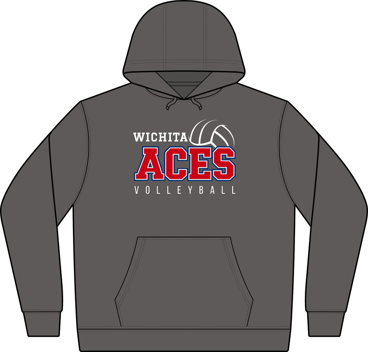 Wichita Aces Volleyball Performance DryBlend Hoodie (Light Weight) | Classic