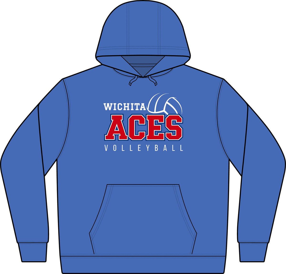 Wichita Aces Volleyball Performance DryBlend Hoodie (Light Weight) | Classic