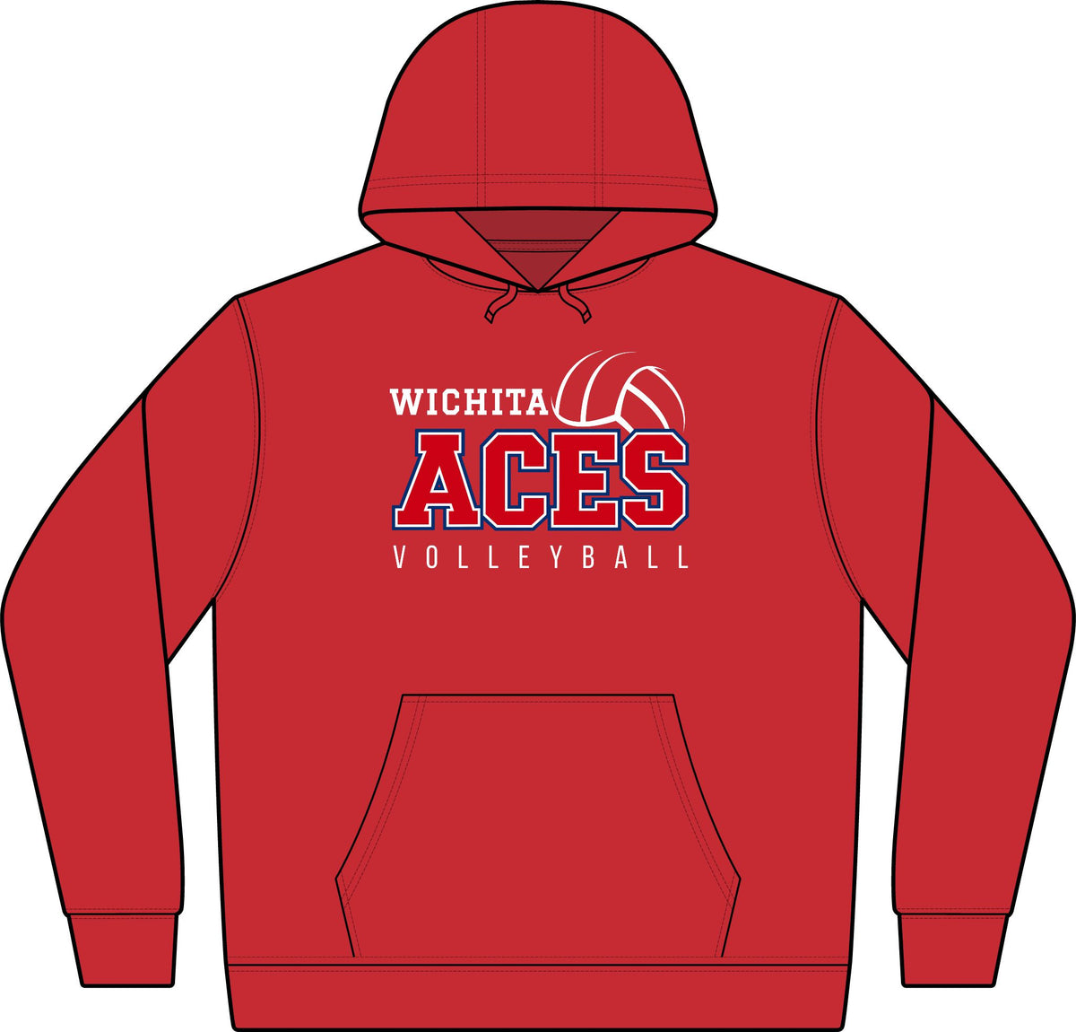 Wichita Aces Volleyball Performance DryBlend Hoodie (Light Weight) | Classic